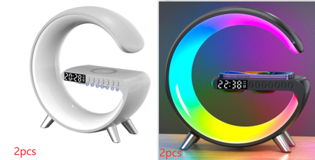 G-shaped Led Lamp Bluetooth Speaker Wireless Charger